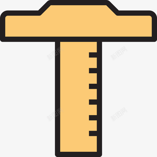 直尺办公工具3线颜色图标svg_新图网 https://ixintu.com 办公工具3 直尺 线颜色