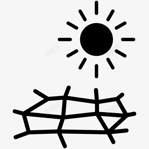 干旱全球变暖太阳图标svg_新图网 https://ixintu.com 全球变暖 天气 太阳 干旱 灾难