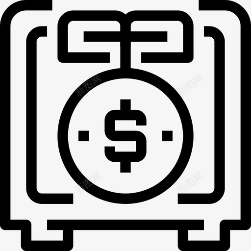 保险箱储蓄和投资5线性图标svg_新图网 https://ixintu.com 保险箱 储蓄和投资5 线性