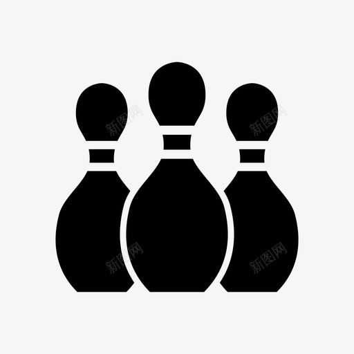 保龄球游戏大头针图标svg_新图网 https://ixintu.com 体育第一部分 保龄球 十柱 大头针 游戏 短裙