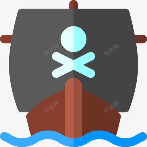 船海盗22号平的图标svg_新图网 https://ixintu.com 平的 海盗22号 船