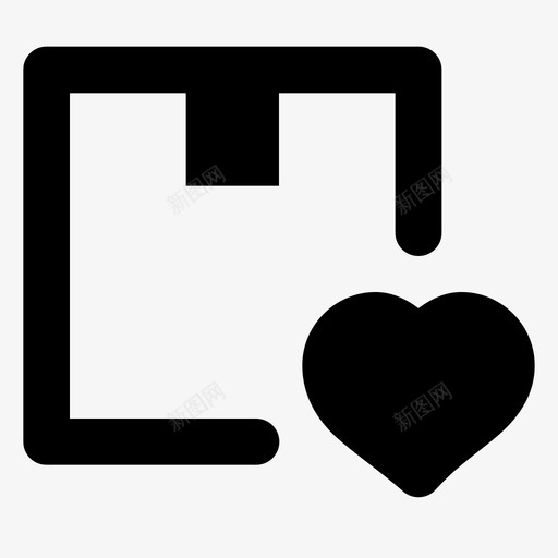 收藏书签心图标svg_新图网 https://ixintu.com 书签 后勤 喜欢 心 收藏