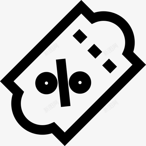 优惠券购物商业直邮图标svg_新图网 https://ixintu.com 优惠券 直邮 购物商业