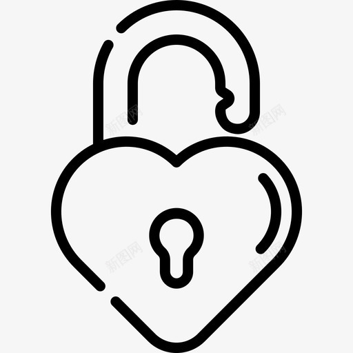 挂锁婚礼42直线型图标svg_新图网 https://ixintu.com 婚礼42 挂锁 直线型