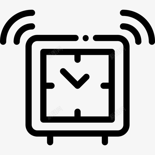 闹钟时间23线性图标svg_新图网 https://ixintu.com 时间23 线性 闹钟