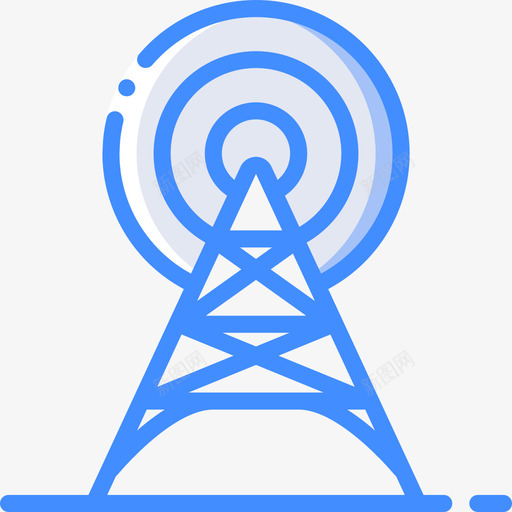 塔台通信7号蓝色图标svg_新图网 https://ixintu.com 塔台 蓝色 通信7号