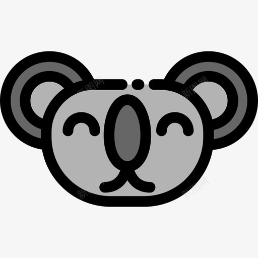 考拉动物30线形颜色图标svg_新图网 https://ixintu.com 动物30 线形颜色 考拉