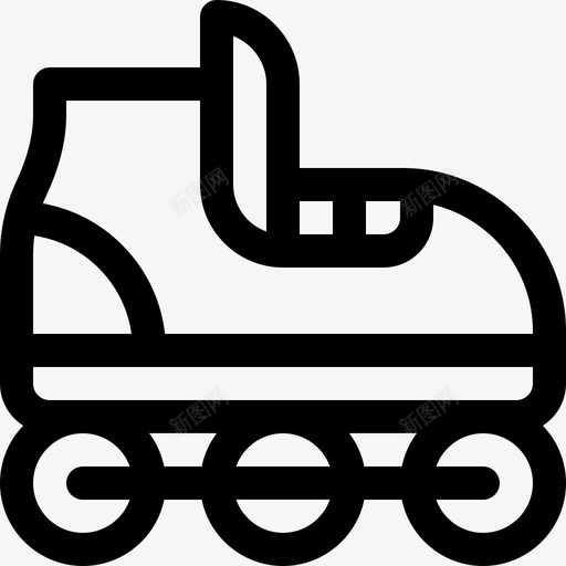 轮滑鞋极限运动14直线型图标svg_新图网 https://ixintu.com 极限运动14 直线型 轮滑鞋