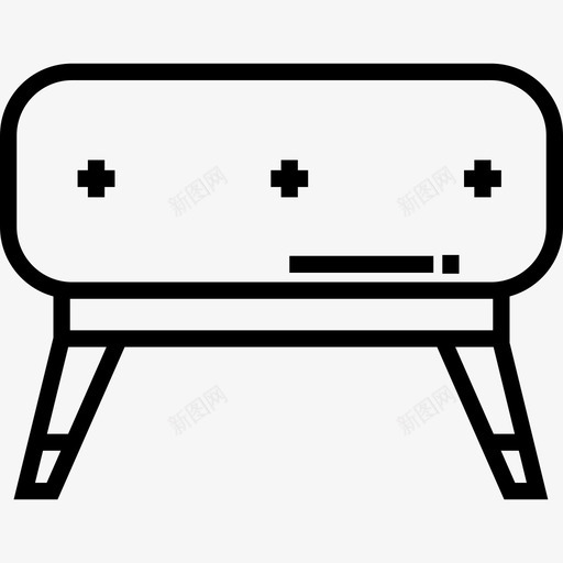 椅子家用家具2直线型图标svg_新图网 https://ixintu.com 家用家具2 椅子 直线型