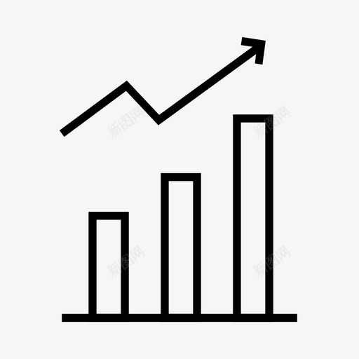 箭头商业图形图标svg_新图网 https://ixintu.com 商业 图形 增长 箭头 统计