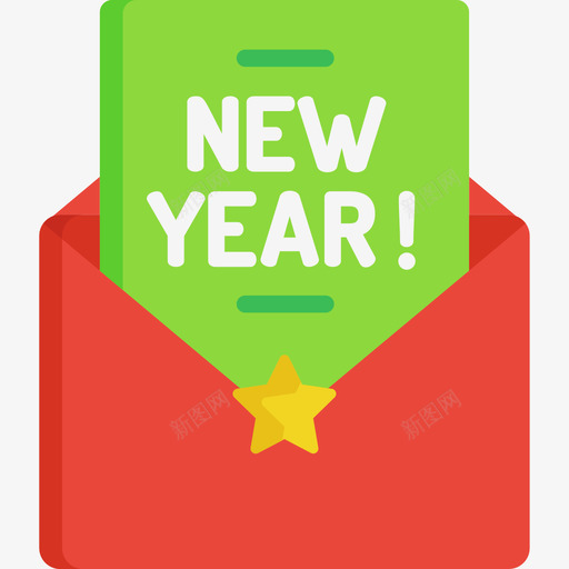 新年贺卡新年10平装图标svg_新图网 https://ixintu.com 平装 新年10 新年贺卡