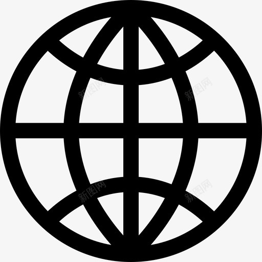 地球仪地理12直线图标svg_新图网 https://ixintu.com 地球仪 地理12 直线