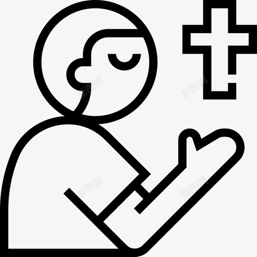 祈祷精神2直系图标svg_新图网 https://ixintu.com 直系 祈祷 精神2