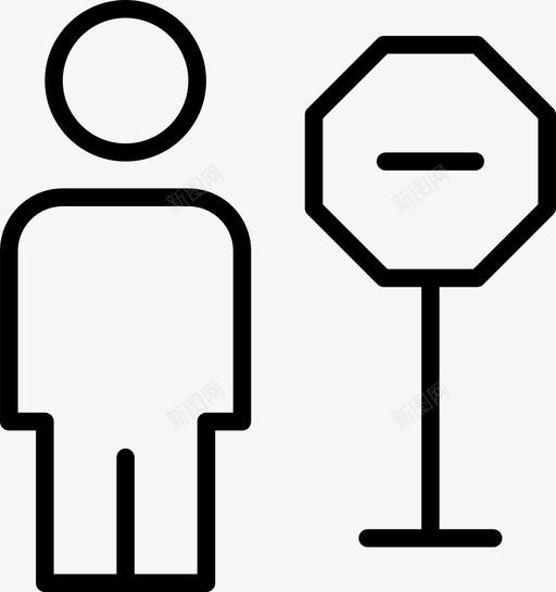 人化身方块图标svg_新图网 https://ixintu.com 人 人瘦 化身 方块 符号 身体