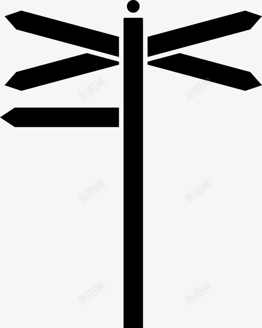 方向指引导航图标svg_新图网 https://ixintu.com 导航 指引 方向 路标 路标方向指引导航