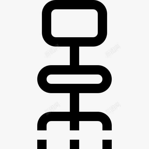 椅子室内和家具直线型图标svg_新图网 https://ixintu.com 室内和家具 椅子 直线型