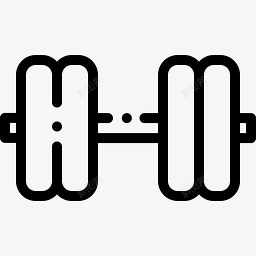 哑铃健身器材5直线型图标svg_新图网 https://ixintu.com 健身器材5 哑铃 直线型