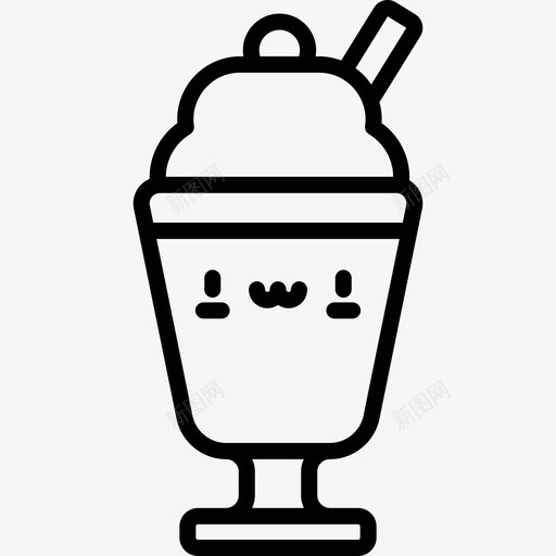 奶昔kawaii糖果2直系图标svg_新图网 https://ixintu.com kawaii糖果2 奶昔 直系