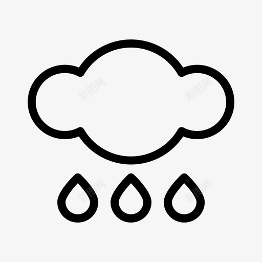 下雨降水降雨图标svg_新图网 https://ixintu.com 下雨 凌空抽射 天气 降水 降雨