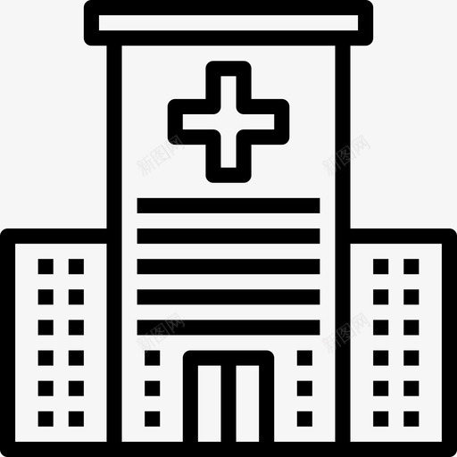 医院内科86直线型图标svg_新图网 https://ixintu.com 内科86 医院 直线型