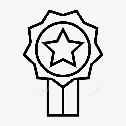 奖项徽章奖品图标svg_新图网 https://ixintu.com 丝带 奖品 奖项 徽章 网页设计和开发 获奖者