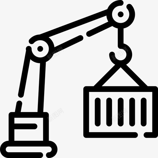 起重机运输49直线图标svg_新图网 https://ixintu.com 直线 起重机 运输49