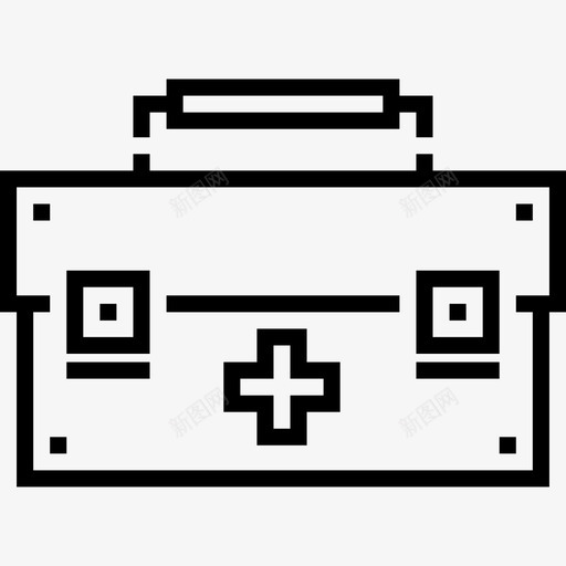急救箱医疗器械10线性图标svg_新图网 https://ixintu.com 医疗器械10 急救箱 线性