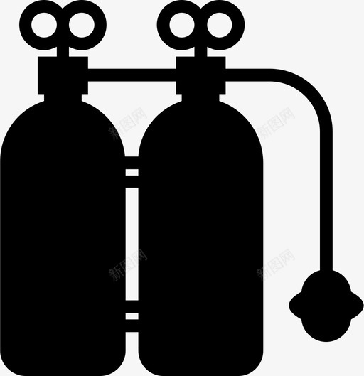 氧气管潜水员潜水图标svg_新图网 https://ixintu.com 氧气管 水肺潜水 潜水 潜水员