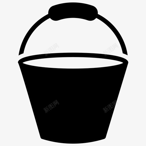 水桶油漆桶器具图标svg_新图网 https://ixintu.com 器具 水桶 油漆桶 野火消防雕文图标