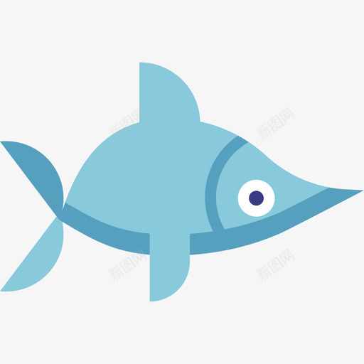 旗鱼海洋生物14扁平图标svg_新图网 https://ixintu.com 扁平 旗鱼 海洋生物14