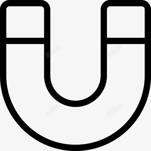磁铁基本图标3线性svg_新图网 https://ixintu.com 基本图标3 磁铁 线性