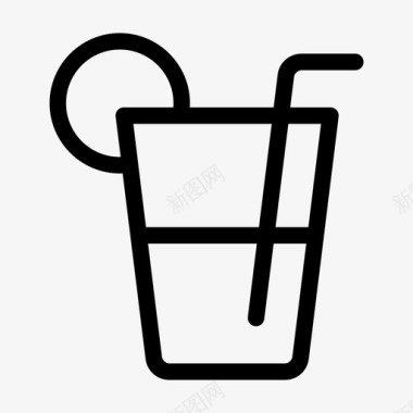 果汁饮料玻璃杯图标图标icon 果汁饮料玻璃杯图标图标