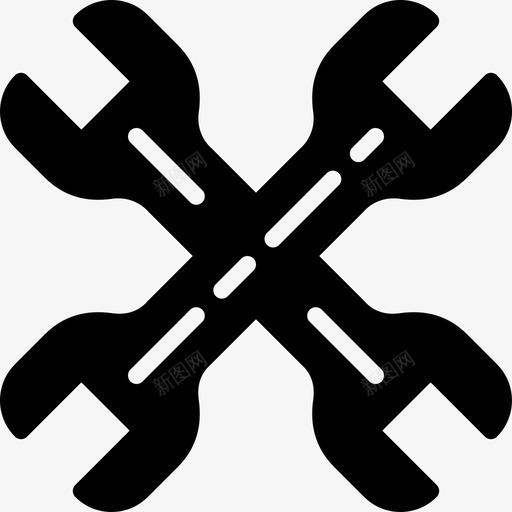 36号工具实心扳手图标svg_新图网 https://ixintu.com 36号工具实心扳手