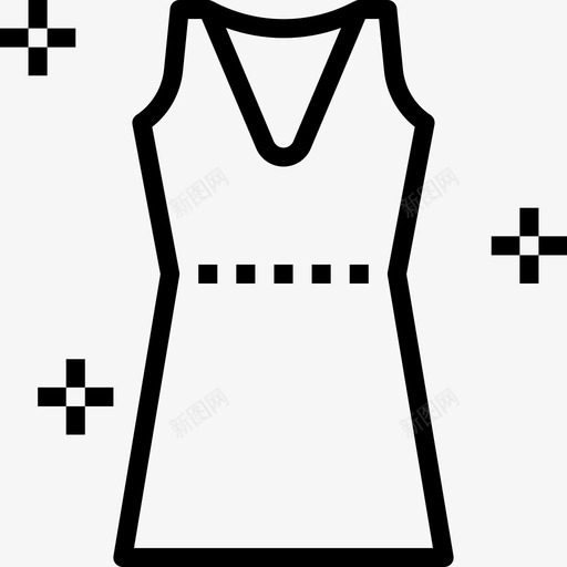 连衣裙购物88直系图标svg_新图网 https://ixintu.com 直系 购物88 连衣裙