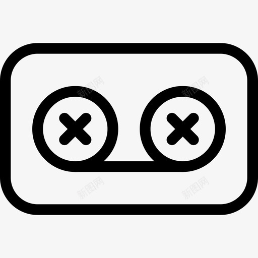 磁带基本图标3线性svg_新图网 https://ixintu.com 基本图标3 磁带 线性