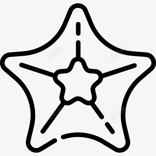 海星夏季13直线型图标svg_新图网 https://ixintu.com 夏季13 海星 直线型