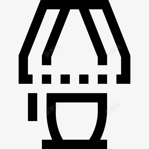 台灯室内和家具线性图标svg_新图网 https://ixintu.com 台灯 室内和家具 线性