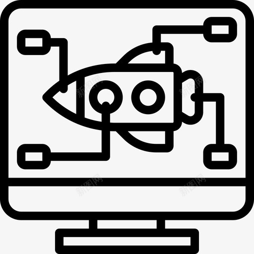 电子游戏游戏开发2线性图标svg_新图网 https://ixintu.com 游戏开发2 电子游戏 线性