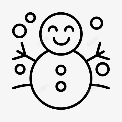 雪人圣诞节节日图标svg_新图网 https://ixintu.com 冬天 圣诞快乐 圣诞节 节日 雪人