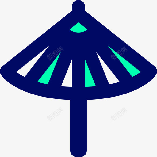 雨伞日式3绿影图标svg_新图网 https://ixintu.com 日式3 绿影 雨伞