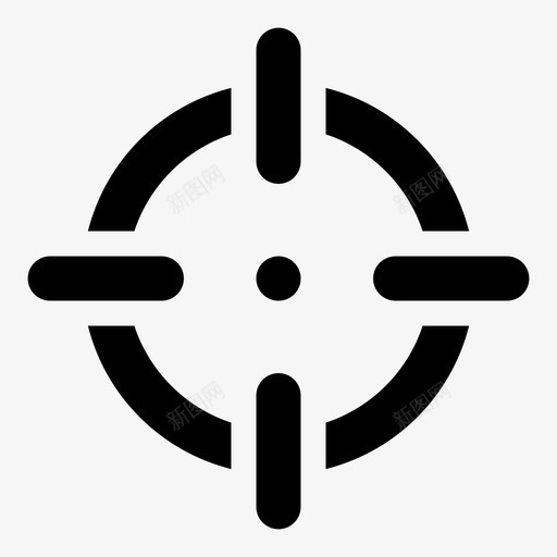 瞄准十字准线焦点图标svg_新图网 https://ixintu.com 十字准线 焦点 目标 瞄准 范围 麦克风云静音呼叫焦点