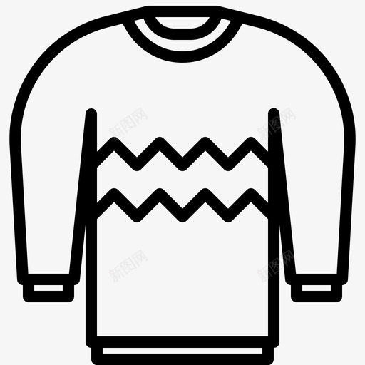 毛衣圣诞节衬衫图标svg_新图网 https://ixintu.com 冬天 圣诞用品 圣诞节 毛衣 羊毛 衬衫