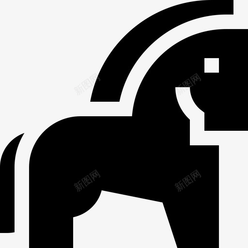 马动物园2填充图标svg_新图网 https://ixintu.com 动物园2 填充 马