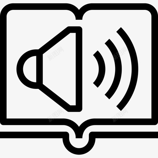有声读物教育和学习5线性图标svg_新图网 https://ixintu.com 教育和学习5 有声读物 线性