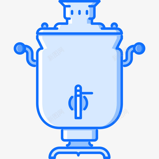 萨莫瓦文化8蓝色图标svg_新图网 https://ixintu.com 文化8 萨莫瓦 蓝色