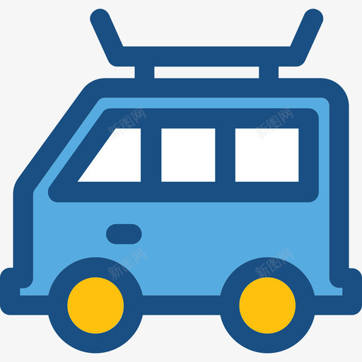 面包车旅行29双色图标svg_新图网 https://ixintu.com 双色 旅行29 面包车