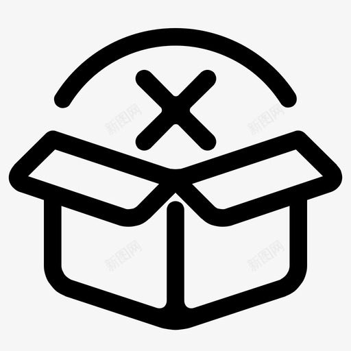 配送失败装箱拒收图标svg_新图网 https://ixintu.com 拒收 装箱 购物和配送 配送失败