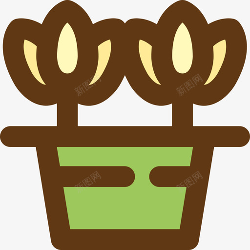 彩色复活节植物图标svg_新图网 https://ixintu.com 复活节植物 彩色