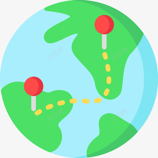 地球仪导航地图平面图图标svg_新图网 https://ixintu.com 地球仪 导航地图 平面图