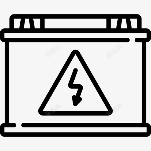 蓄电池电工工具和元件3线性图标svg_新图网 https://ixintu.com 电工工具和元件3 线性 蓄电池